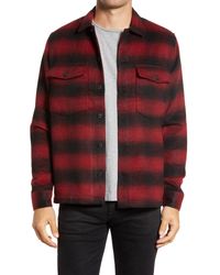 red plaid shirt jacket