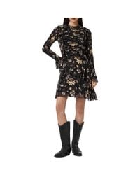 long sleeve lace black mini dress Black Le Stretch Lace Plunge Mini Dress