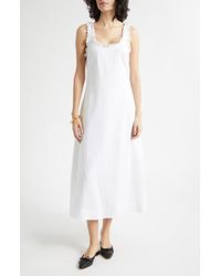 Posse Elise Tiered Linen-blend Maxi Dress | Lyst