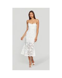 navy lace overlay dress Shoshanna main image 1