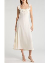knee length dresses for ladies 21SIX Aurelia Silk Satin Flared Maxi Dress