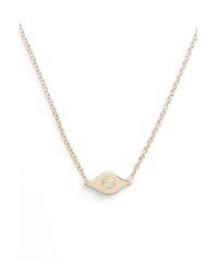 Ef Collection Opal Evil Eye Necklace In Metallic Lyst Ef Collection Opal Evil Eye Necklace In Metallic Lyst