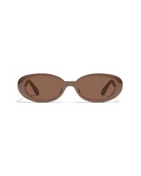 Quay Quay Felt Cute Slim Oval Sunglasses in Yellow | Lyst display picture 1