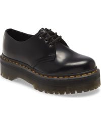 Dr. Martens 1461 Quad Zip ブラックローファー Dr. Martens 1461 Quad Smooth Leather Platform Black | SOMEWHERE®