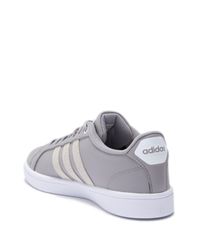 black leather cloudfoam sneakers