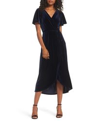 chelsea28 velvet midi dress