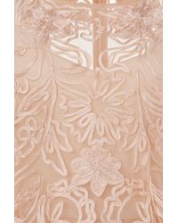 soutache embroidered blouson dress