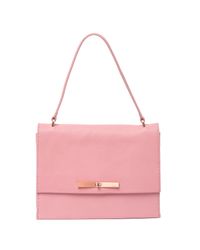 ted baker jessi pale pink concertina leather shoulder bag