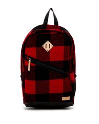 red flannel backpack