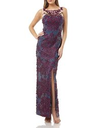 leaf embroidered gown js collections