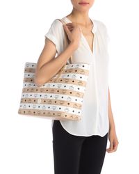 mcm spot viseto medium tote bag