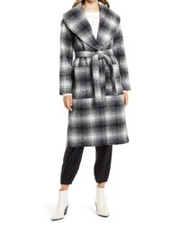 belted wool blend coat halogen