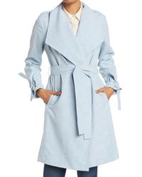 belted wool blend coat halogen