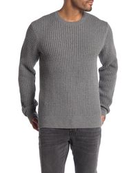 grey waffle knit sweater