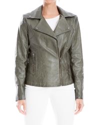 max studio black leather jacket
