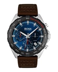 BOSS by Hugo Boss Men's Intensity Chronograph Watch With Leather Strap