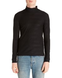 mock neck mens t shirt