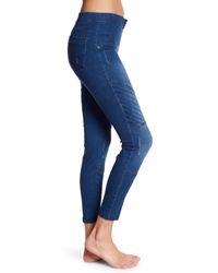 hue moto denim leggings