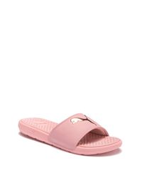 pink pumas slides