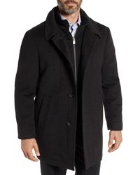 hart bib schaffner macbeth marx blend wool coat brown