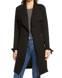 belted wool blend coat halogen