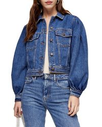 topshop long denim jacket