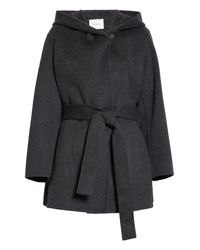 vince black wool coat