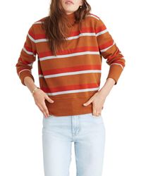 Madewell Multicolor Stripe Turtleneck Sweatshirt