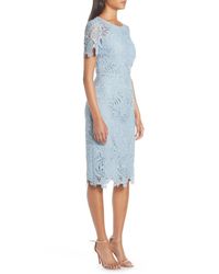 cap sleeve jewel neck sheath dress eliza j