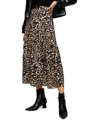 leopard print midi skirt topshop