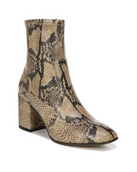 snakeskin bootie heels