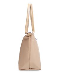 longchamp medium canvas club shoulder tote bag