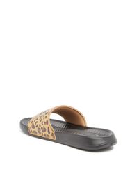 puma slides leopard print