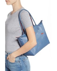 longchamp medium canvas club shoulder tote bag