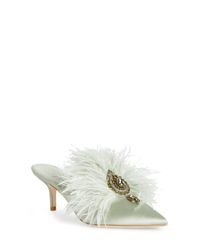 tory burch feather mules