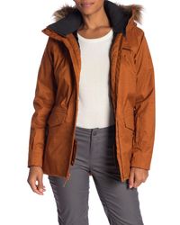 Helly Hansen Sophie Faux Fur Lined Hood Jacket in Cinnamon (Brown) - Lyst