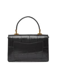 marc jacobs the downtown croc embossed leather shoulder bolsa