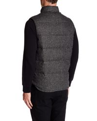 herringbone puffer vest