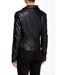 Muubaa Black Monteria Genuine Leather Biker Jacket