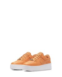 white air forces with brown sole