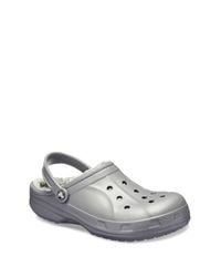 grey fleece lined crocs