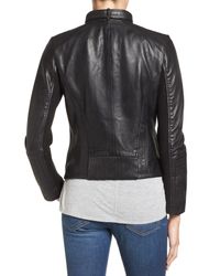bernardo black leather jacket
