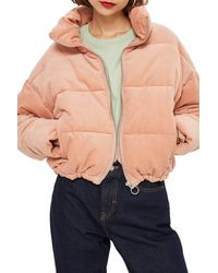 topshop beige puffer jacket