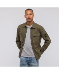 Stone Island Cotton 111wn T.co+old Jacket In Olive in Green for Men - Lyst