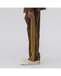 Needles Velour Narrow Track Pant In Brown for Men | Lyst