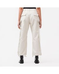 Reese Cooper Brushed Cotton Canvas Cargo Pants in White | Lyst