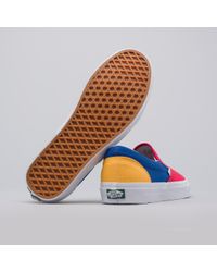 appeal Multiplication tobacco Vans Yacht Club Classic Slip-on In Red/blue/yellow for Men | Lyst
