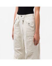 Reese Cooper Brushed Cotton Canvas Cargo Pants in White | Lyst