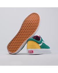 vans old skool green red blue yellow