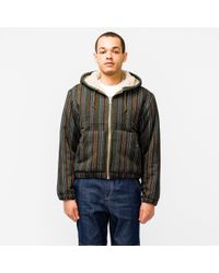 Stussy Wool Stripe Work Jacket in Olive (Green) for Men | Lyst